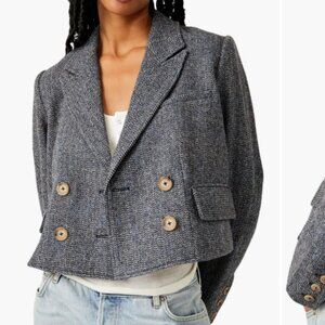 Free People Heritage Double Breasted Crop Blazer